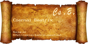 Csernai Beatrix névjegykártya